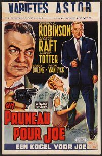 7a585 BULLET FOR JOEY Belgian '55 George Raft, Edward G. Robinson, film noir!