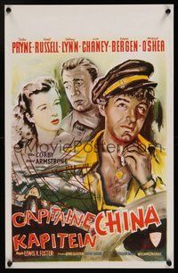 7a588 CAPTAIN CHINA Belgian R60s John Payne, Gail Russell, it takes a man to master a woman!