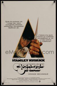 7a595 CLOCKWORK ORANGE Belgian '72 Stanley Kubrick classic, Philip Castle art of Malcolm McDowell!
