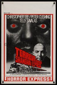 7a641 HORROR EXPRESS Belgian '73 a nightmare of terror traveling aboard this train, Telly Savalas!