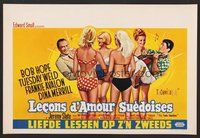 7a643 I'LL TAKE SWEDEN Belgian '65 Bob Hope & Tuesday Weld & lots of sexy bikini babes!