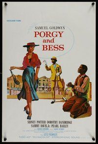 7a688 PORGY & BESS Belgian R70s art of Sidney Poitier, Dorothy Dandridge & Sammy Davis Jr.!