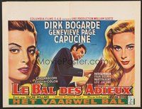 7a712 SONG WITHOUT END Belgian '60 Dirk Bogarde as Franz Liszt, sexy Genevieve Page, Capucine