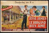 7a734 TRUE STORY OF JESSE JAMES Belgian '57 Hunter, Hope Lange, art of Robert Wagner w/4 gun rig!