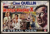 7a746 X: THE MAN WITH THE X-RAY EYES Belgian '63 Ray Milland strips souls & bodies, sci-fi art!