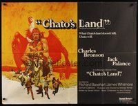 7a337 CHATO'S LAND British quad '72 what Charles Bronson's land won't kill, he will!