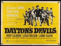 7a344 DAYTON'S DEVILS British quad '68 Lainie Kazan, Rory Calhoun, Leslie Nielsen!