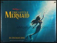 7a373 LITTLE MERMAID teaser DS British quad R98 great image of Ariel, Disney underwater cartoon!
