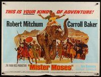 7a377 MISTER MOSES British quad '65 Robert Mitchum & Carroll Baker are stealing Africa!