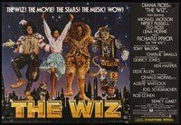 7a414 WIZ British quad '78 Diana Ross, Michael Jackson, Richard Pryor, Wizard of Oz!