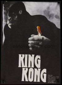 7a523 KING KONG Czech 11x16 '76 completely different art of BIG Ape!