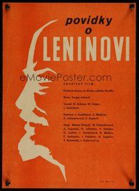 7a547 STORIES ABOUT LENIN Czech 11x16 '57 Sergei Yutkevich, Vladimir Ilyich Lenin biography!