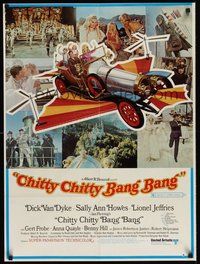 7a143 CHITTY CHITTY BANG BANG Danish '69 Dick Van Dyke, Sally Ann Howes, wild flying car!
