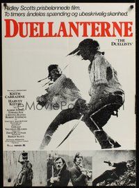 7a148 DUELLISTS Danish '77 Ridley Scott, Keith Carradine, Harvey Keitel, cool fencing image!