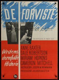 7a187 OUTCASTS OF POKER FLAT Danish '52 Anne Baxter, Dale Robertson & Hopkins in Bret Harte story!