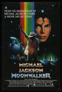 7a027 MOONWALKER English double crown '88 great sci-fi art of pop music legend Michael Jackson!
