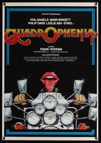7a423 QUADROPHENIA Italian 1sh '79 completely different art of mouth on motorcycle by Casaro!