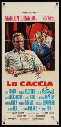 7a444 CHASE Italian locandina R1970s Marlon Brando, Jane Fonda, Robert Redford, Arthur Penn directed