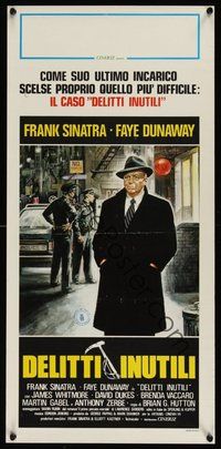 7a454 FIRST DEADLY SIN Italian locandina '80 Faye Dunaway, art of Frank Sinatra in his final role!