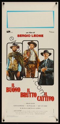 7a457 GOOD, THE BAD & THE UGLY Italian locandina R70s Clint Eastwood, Lee Van Cleef, Sergio Leone!