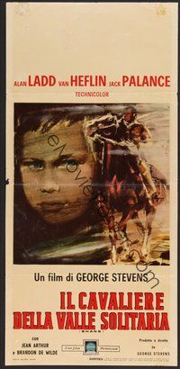 7a477 SHANE Italian locandina R61 most classic western, Alan Ladd, Jean Arthur, Van Heflin