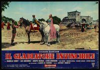 7a430 INVINCIBLE GLADIATOR Italian photobusta '61 Il Gladiatore Invincibile, Richard Harrison!