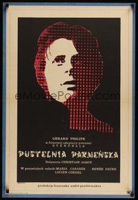 7a229 CHARTERHOUSE OF PARMA Polish 23x33 '69 Christian-Jaque, from Stendhal's novel, Rapnicki art!