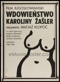 7a316 WIDOWHOOD OF KAROLINA ZASLER Polish 23x33 '77 Matjaz Klopcic, Antoniak art of naked woman!