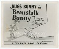 7b114 BEANSTALK BUNNY 8x10 still '55 wonderful cartoon image of Bugs Bunny & giant foot!