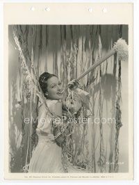7b127 BIG BROADCAST OF 1938 candid 8x10 key book still '38 New Year's c/u of Dorothy Lamour w/horn!