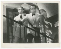 7b157 CASABLANCA 8x10 still '42 c/u of Humphrey Bogart & Paul Henreid, Michael Curtiz classic!