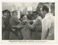 7b155 CASABLANCA 8x10 still '42 Humphrey Bogart watches police restrain Peter Lorre with gun!