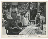 7b167 CLASH BY NIGHT 8x10 still '52 Barbara Stanwyck between Robert Ryan & Paul Douglas at table!