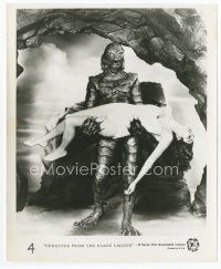 7b183 CREATURE FROM THE BLACK LAGOON 8x10 still R60s full-length monster carrying sexy Julia Adams!