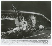 7b221 ENFORCER 8x9.25 still '76 c/u of Clint Eastwood as Dirty Harry with gun through windshield!