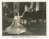 7b224 EVER IN MY HEART 8x10 still '33 Barbara Stanwyck sits by Otto Kruger playing piano!