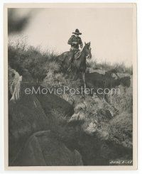7b237 FORBIDDEN TRAILS 8x10 still '20 Buck Jones on horseback going down rocky mountainside!