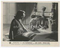 7b240 FOUNTAINHEAD CanUS 8x10 still '49 Gary Cooper by fireplace looks at Patricia Neal!