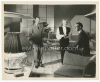 7b241 FOUNTAINHEAD 8x10 still '49 Gary Cooper, Patricia Neal & Raymond Massey in cool room!