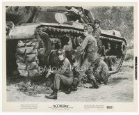 7b252 G.I. BLUES 8x10 still '60 close up of Elvis Presley in uniform with soldiers by tank!