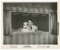 7b253 G.I. BLUES 8x10 still '60 Elvis Presley performing with marionette in puppet show!