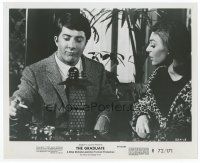 7b278 GRADUATE 8x10 still R72 close up of Dustin Hoffman smoking with Anne Bancroft at table!