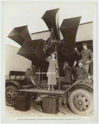 7b311 IRIS ADRIAN candid 8x10 still '35 she's getting the tour of weaponry at Fort MacArthur!