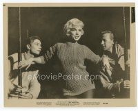 7b039 LET'S MAKE LOVE 8x10 still '60 close up of sexy Marilyn Monroe dancing between two guys!