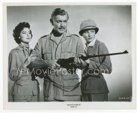 7b395 MOGAMBO TV 8x10 still R60s Clark Gable with rifle between Grace Kelly & Ava Gardner!