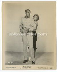 7b416 OPERATION PETTICOAT 8x10 still '59 c/u of Cary Grant grabbed by Joan O'Brien from behind!