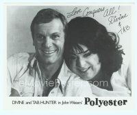 7b438 POLYESTER 8x10 still '81 John Waters, close up of Divine & Tab Hunter, love conquers all!