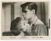 7b444 PSYCHO 8x10 still '60 close up of John Gavin holding Janet Leigh, Alfred Hitchcock classic!