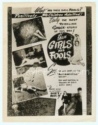 7b517 THESE GIRLS ARE FOOLS 8x10 still 1950 they go to Hollywood and are tortured and killed!