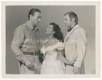 7b549 WAKE OF THE RED WITCH 8x10 still '49 Gail Russell between John Wayne & Luther Adler!